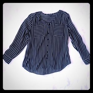 Express striped button down shirt
